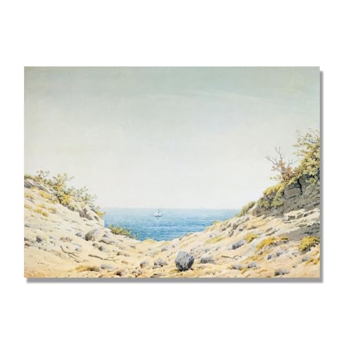 Tableau sur toile Regardez la mer, reproduction peinture huile salon 80x112cm