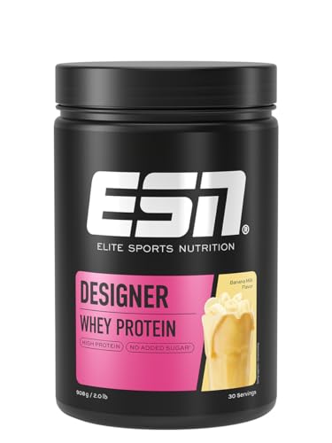 ESN Designer Whey, Banana Milk, 908 g Esn Designer Whey Protein Big Pack 2500 G Eiweißpulver Reich An Essentiellen Aminosäuren ' Eaas Sehr Gut Löslich 83 Portionen