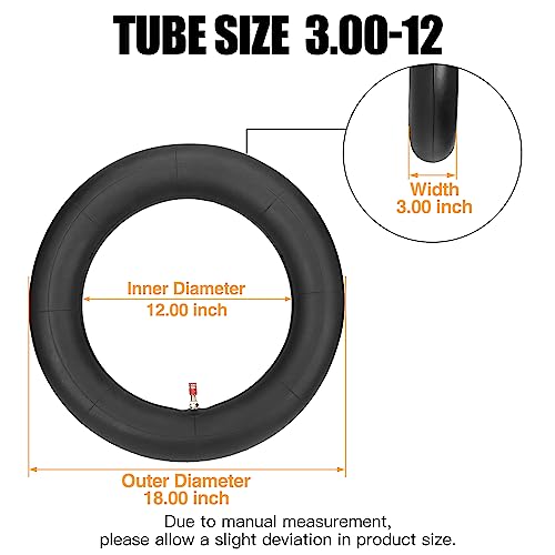 Fvrito 2.75 3.00-12 3.00X12 80/100-12 Inner Tube For Honda Xr Crf 50 70 Kawasaki Klx 110 Kx60 Suzuki Drz110 Ds80 Jr80 Rm50 Rm60 Yamaha Ttr90 110E Pw80 90-125Cc Off Road Motorcross Pit Dirt Bike 2 Pcs #TOP2