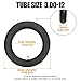 FVRITO 2.75 3.00-12 3.00X12 80/100-12 Inner Tube for XR CRF 50 70 KLX 110 KX60 DRZ110 DS80 JR80 RM50 RM60 TTR90 110E PW80 90-125cc Off Road Motocross Pit Dirt Bike 2 Pack