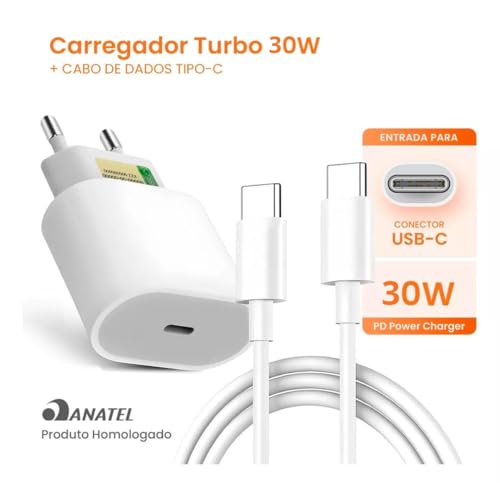 Carregador Usb C Turbo S20 S10 S21 S22, Para iPhone 15 Samsung Xiaomi Motorola LG