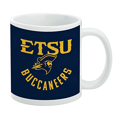 ETSU Buccaneers Ceramic Coffee Mug, Novelty Gift Mugs for Coffee, Tea and Hot Drinks, 11oz, White