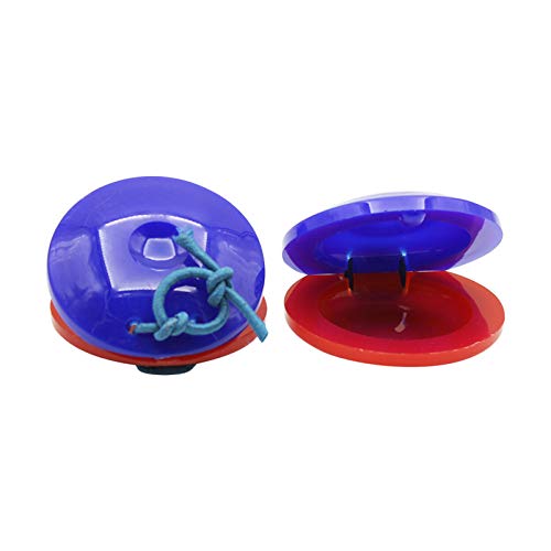 Mibee 2 unidades de dedo castanholas instrumento de percussão brinquedo musical para crianças pequen