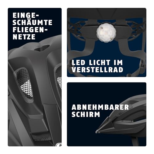 ABUS Unisex, Fahrradhelm, Schwarz (Velvet Black), M (52-58 cm) – Ansicht 3