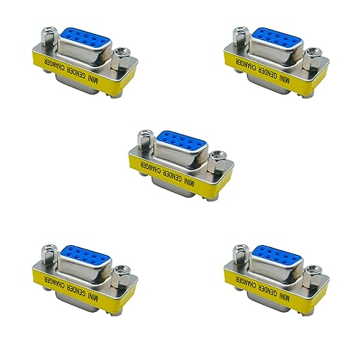 iYueMps 5pcs DB9 Gender Changer D-Sub Serial RS232 9 Pin Female to Female Adapter Gender Changer by Converter (Female to Female) - Image 2