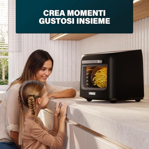 Princess Airfryer Oven Vision, Capacità 12,6 L, Potenza 1800 W, Forno Ad Aria Multifunzionale Con Finestra, Facile Da Pulire, 01.182288.01.001 - 5