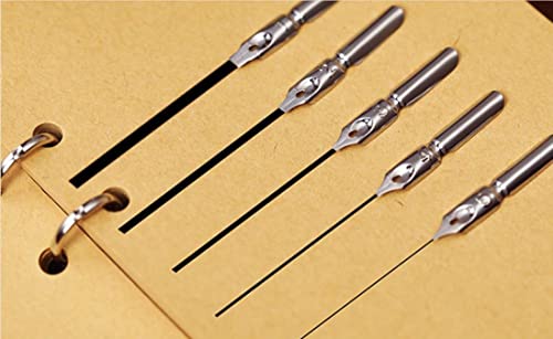 Hapfulling Retro Feather Pen Water-Dipped Quill Pen Set For Writing Calligraphy Pen Set Back To School Gifts 6 Replacement Pen Tips Mechanical Wings Gear Decoration(Blue) #TOP2