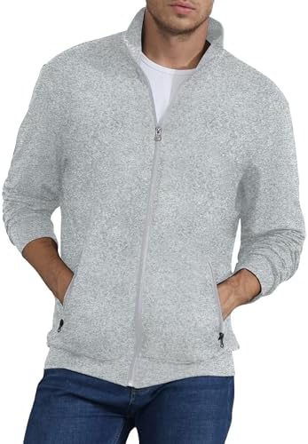 CTU Herren-Sweatshirt mit durchgehendem Reißverschluss, leicht, langärmelig, aktive, Dehnbare Jacke