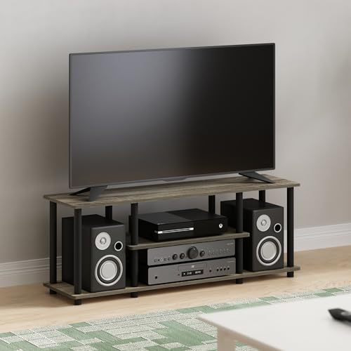 undefined フリノ(Furinno) テレビ台 ターンNチューブ フレンチオークグレー/ブラック 3段 50インチまで対応 【日本正規輸入品】 の商品画像 1