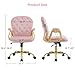 BarberPub Ergonomic Nail Tech Chair with Lumbar Support, Adjustable Manicure Chair with Armrests, Comfy Home Office Chairs with 360-Degree Swivel Wheels for Beauty Salon 3567 (Pink)