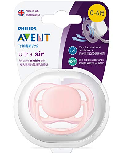 Chupeta Ultra Air Lisa 0-6 Meses Unitária, Philips Avent, Rosa