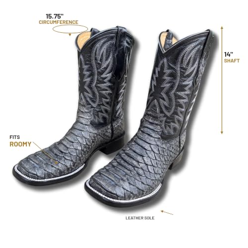 Image of Men's Alex Western Cowboy Boots Square Toe Pull On