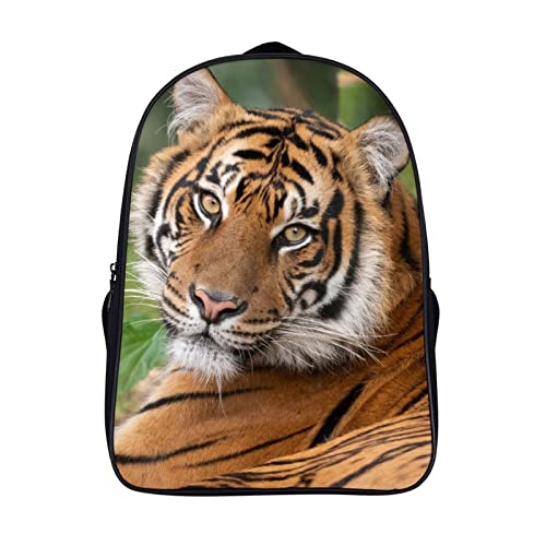 Sac à dos voyage et travail avec motif tigre 3D pour étudiant
