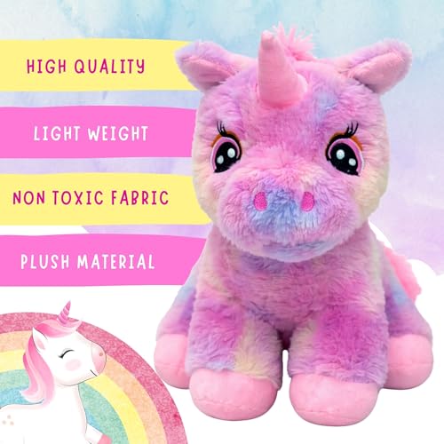 Image of TOYTALES RB Unicorn Soft Toy for Kids | Floppy Glittery Plush Animal | Soft & Huggable Stuffed Toy for Girls, Toddlers & Babies | 32CM Unicorn Plush Gift for Kids