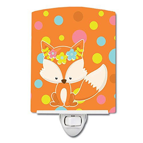 Lámpara de noche de cerámica Baby Fox Flowerchild 6x4x3