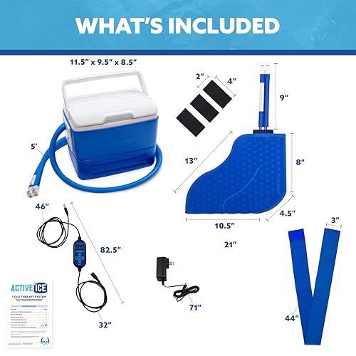 Image of Polar Active Ice 3.0 Cold Therapy Ice Machine System with Programmable Timer, Foot Therapy Compression Pad, Lightweight 9 Quart Cooler, Quiet Pump, Strong Cryotherapy Pain Relief Treatment
