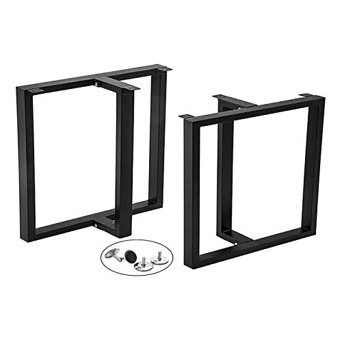 Top Rated Metal Dining Table Legs - T Style 28H35W - w/Adjustable Leveling Feet - Set of 2 - DIY for Your Modern Epoxy Resin Dining Table and Live Edge Wooden Table