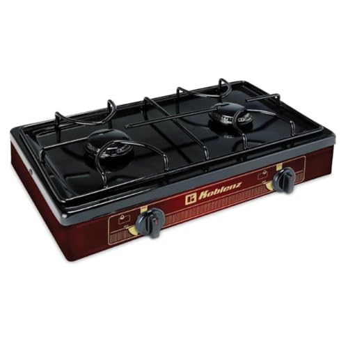 El Mejor Listado de Mesa para Estufa los 5 más buscados. 45 Koblenz Parrilla de Gas de Sobreponer, 2 Quemadores, Parrilla Portátil a Gas con Cubierta de Porcelana, Ideal para Exteriores y Campamentos, 8,000 BTUs, Color Bronce Parrilla...