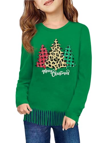 T-shirts de Noël chauds manche longue fille pour éviter le froid pendant les fêtes