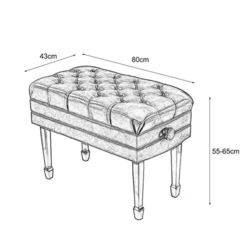 TEmkin Tabouret de Piano, Coiffeuse, Banc de Piano réglable de Luxe rembourré, Tabouret de Piano Double avec Compartiment de Rangement, siège rembourré en Cuir PU - Les Beatles, Paul McCartney, John Lennon, RIngo Starr, George Harrison TEmkin Tabouret de Piano, Coiffeuse, Banc de Piano réglable de Luxe rembourré, Tabouret de Piano Double avec Compartiment de Rangement, siège rembourré en Cuir PU – Image 8