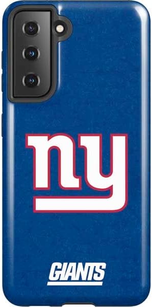 Skinit Pro Phone Case Compatible with Galaxy S21 5G - Officially Licensed NFL New York Giants Tropical Print Design