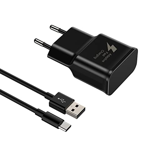 Cargador USB de 15W, Cargador rápido Cable USB C de 2m para Samsung Galaxy M13, A13 5g, A14 5G, A53, A52, A51, Galaxy S22 S21 S21FE S21+S20 S20 Ultra, S10, S8, S9, Note20, Note10, Note9, Note8