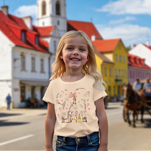 Image of GLIGLITTR Magic Shirt for Toddler Baby Girls Magical Kingdom Tshirt Cute Castle Outfit Holiday Family Vacation Summer Tee Top
