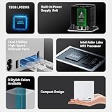 Beelink ME Mini PC Intel N95, 12GB LPDDR5, 64GB eMMC+1TB SSD, 6*M.2 SSD Slots, ME Mini Computer Support Dual 2.5G LAN, Cloud Disk, Virtual Machine, Soft Router, NAS, HTPC