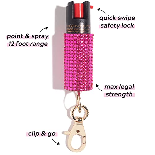 Blingsting Pepper Spray Keychain For Women Pink #TOP2
