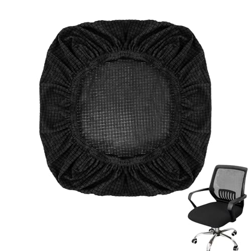 Fundas Silla Oficina Desmontable, Fundas Asiento Sillas Oficina, Funda de Sillas de Oficina Elástica, Cubiertas de La Silla de La Computadora, Para Sillas de Computadora, Sillas de Escritorio, Negro