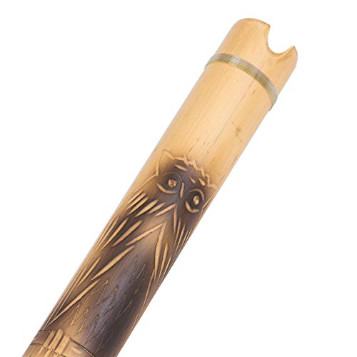 Novica Bamboo Andean Quena Flute With Owl And Textile Carrying Case, Night Owl' #TOP3