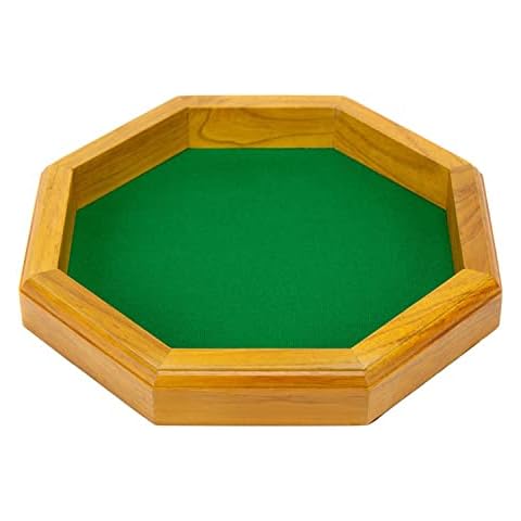 12-inch Felt-Lined Wooden Dice Trays by Wiz Dice (Octagon) Cover