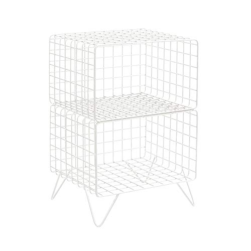 Telephone Table, Sofa Side Table,Telephone Table,Bedroom Bedside Table,2 Layer Storage Shelf,Bookshelf,403258CM(Color:White)