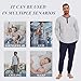 Navisting Men's Long Sleeve Pajama Set with Henley Neckline 100% Cotton Soft and Comfortable Nightwear 2-Piece Lounge Set L Grey and Navy Blue