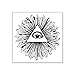 CafePress Illuminati Sticker carré œil pyramide 3 x 3 autocollants carrés pour pare-chocs de voiture, 7,6 x 7,6 cm (petit) ou 12,7 x 12,7 cm (grand)