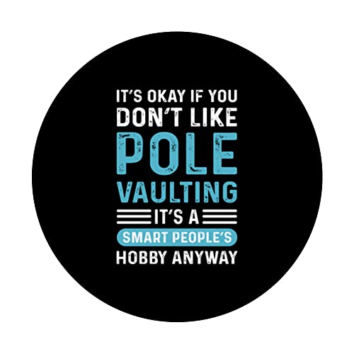 Pole Jumping. High Jump. Pole Vault PopSockets Swappable PopGrip, Black - Image 3