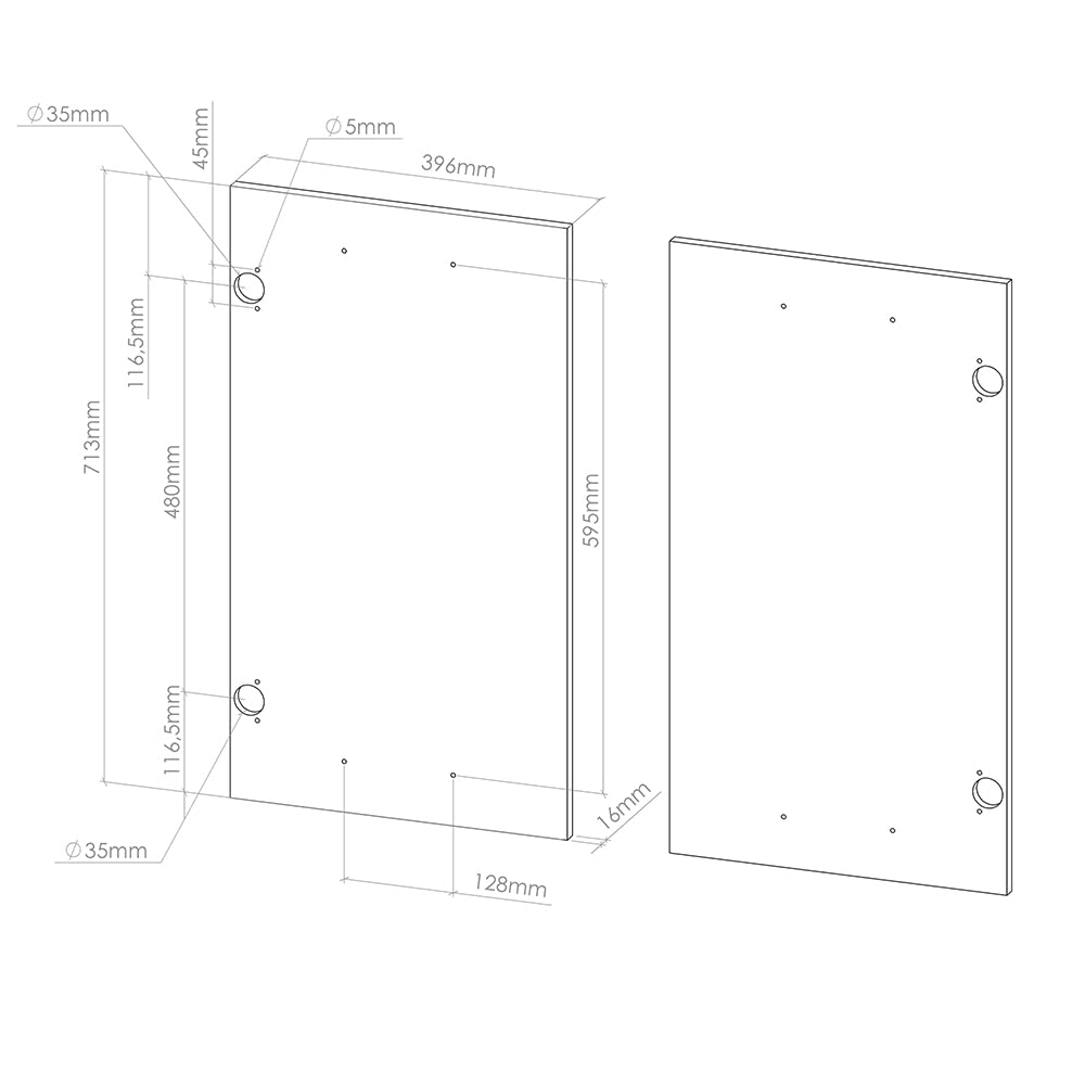 Vicco Front kuchenny "R-Line", Czarny wysoki połysk, 79.2 x 71.3 cm | front meblowy do szafki pod zlewozmywak, adapté aux armoires de cuisine R-Line pour une installation facile