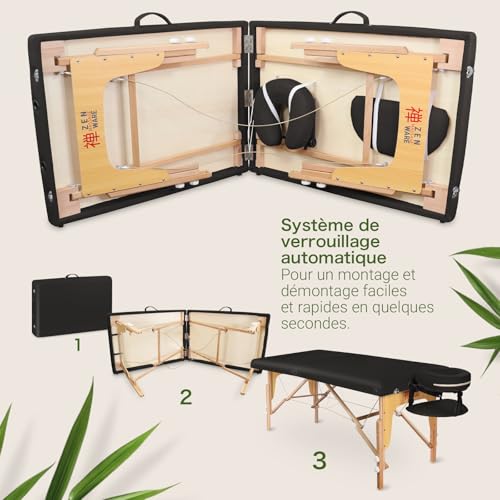 Table de Massage Pliante professionelle (Noir) – Image 6