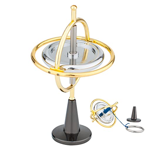 Djuiinostar Heavy Duty Gyroscope (Cnc Machined Solid Steel Rotor): Stable&Robust (Pass 2Nd Floor Drop Test); Long Spin Time (More Tricks); Premium Fidget Toy, Magic Anti-Gravity Gear Dg-5Prolite-03 #TOP13