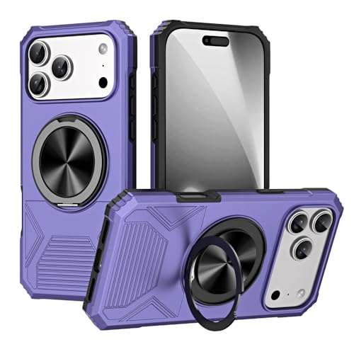 Coque rigide magnétique en silicone pour iPhone 14 Pro avec anneau