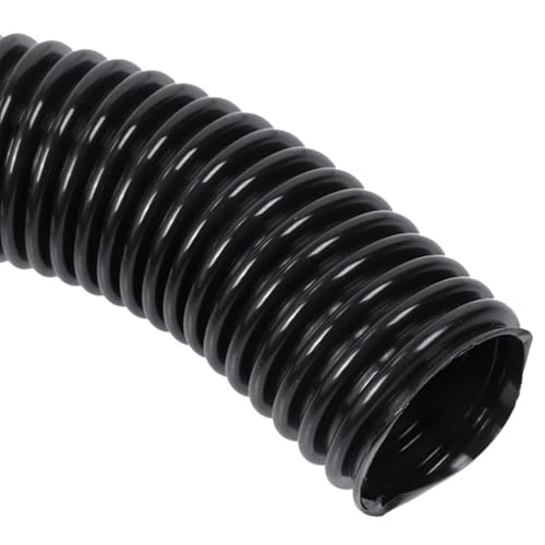 Leluo Tuyau de rechange flexible for aspirateur, tuyau souple avec diamètre intérieur de 35 mm et diamètre extérieur de 42 mm, soufflet noir en paille...