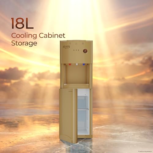 Image of Atlantis Signature Designer Water Dispenser | 18L Cooling Cabinet | Hot, Normal & Cold | Luxury Art Finish | Top Push Buttons | Child Safety Lock | Silent Operation | BIS Certified | Office & Home