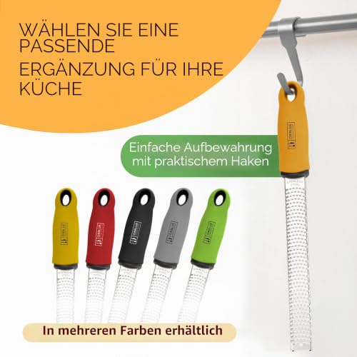 Foto von ORBLUE Käsereibe Zitronenreibe Zester Reibe Fein Parmesanreibe Handreibe Rasiermesserscharfe Premium Edelstahl Reibeoberfläche- für Hartkäse - Ingwerreibe