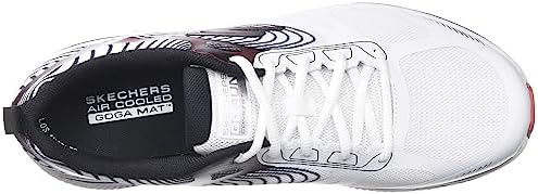 Skechers Men's GOrun Consistent-Athletic Workout Running Walking Shoe Sneaker with Air Cooled Foam, White/Black/Red 2, 7 | Image 4