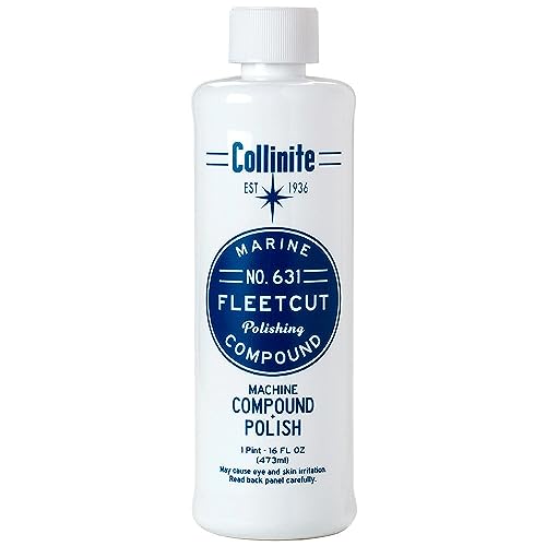 Collinite No.631 Fleetcut Compound 473ml - Lucidante professionale per la rimozione di ossidazione e graffi - Trattamento della vernice per auto, barca e camper + guanti in nitrile Fiwiko