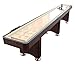 Playcraft Woodbridge Shuffleboard Table with Storage Cabinet - Shuffle Board Game Table Set with Matching Abacus, 8 Pucks, Brush & Wax (Made in USA) - Pro Style Climate Adjusters - Espresso - 12ft