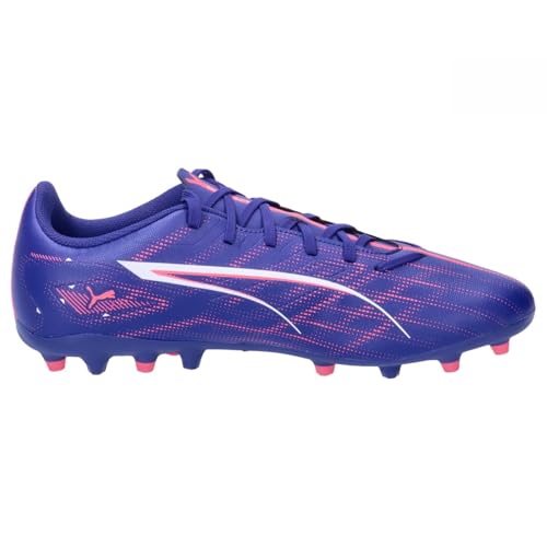 Puma Unisex Adults Ultra 5 Play MG Soccer Shoe, Lapis Lazuli-Puma White-Sunset Glow, 42.5 EU