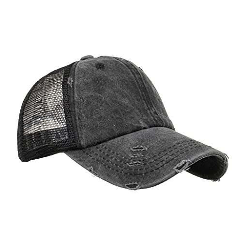 Gorra de béisbol vintage de secado rápido ajustable estilo hip hop liso unisex