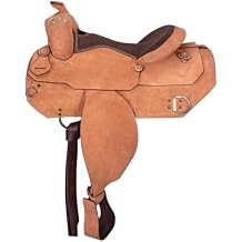 Schneiders Jackson II Roughout Work Saddle | Secure Fit | Padded Seat | Lightweight Design | Stylish Rosettes | Heavy Duty Hardware