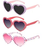 QALLY Kids Sunglasses Polarized Heart-Sunglasses: Toddler girls Sun Glasses with UV Protection fo...